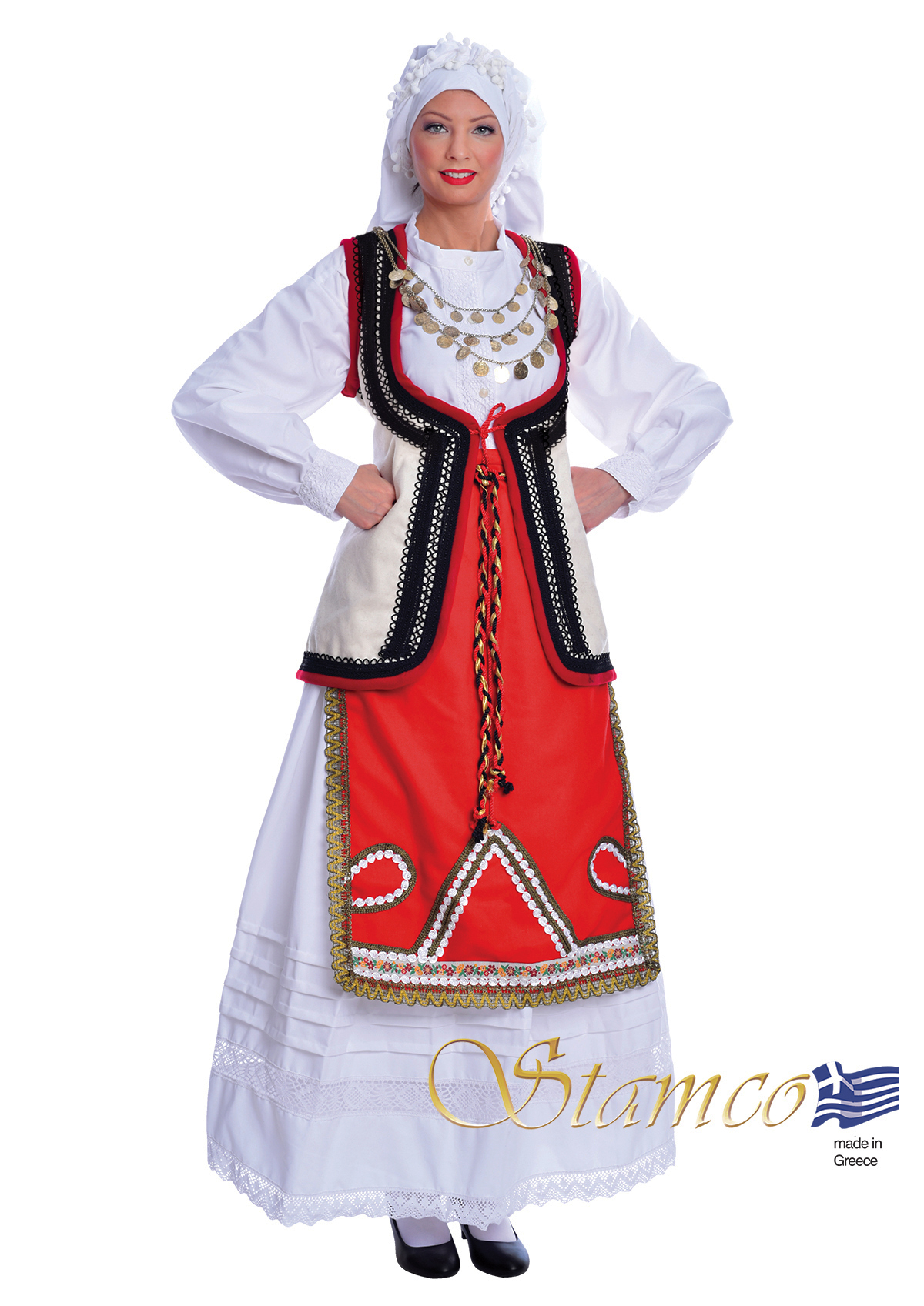 Levadia Woman Traditional Greek Costume : greek-traditional-costumes.com