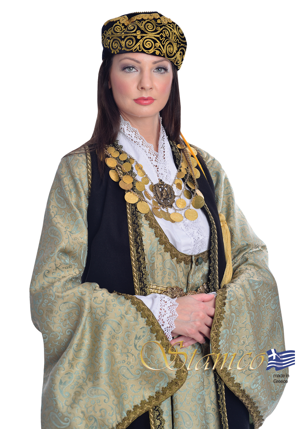 Ancient greek traditional costumes set Royalty Free Vector