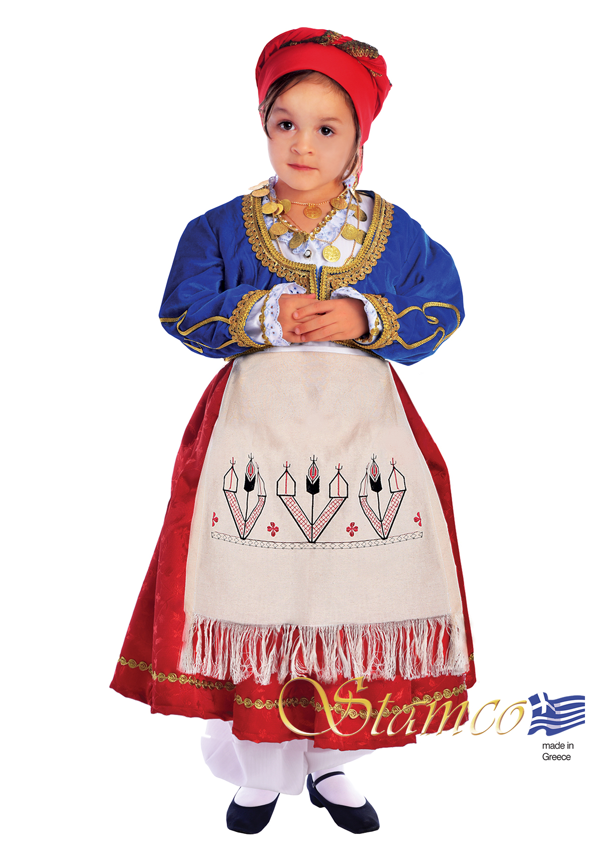 Traditional Cretan Girl Costume : greek-traditional-costumes.com