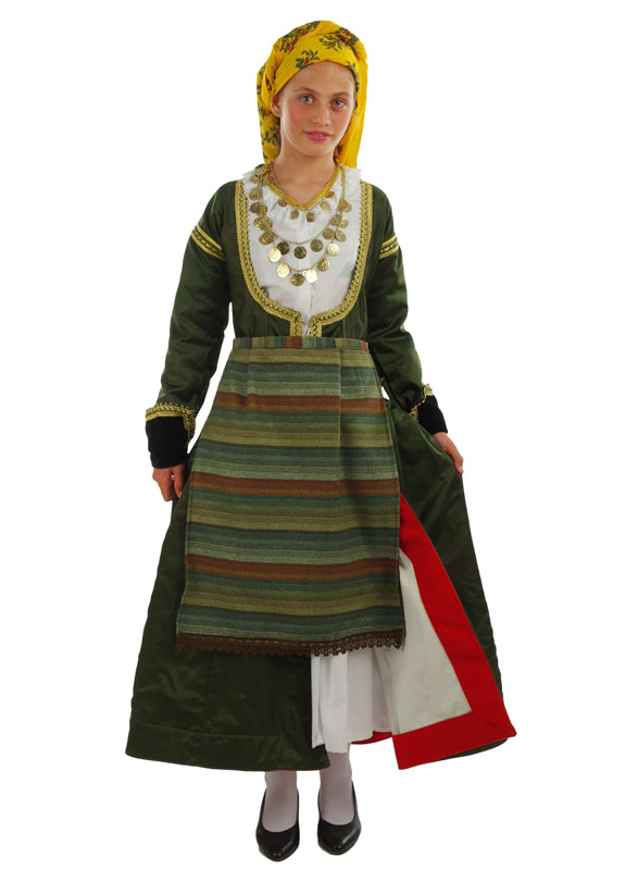 Megara Girl Traditional Greek Costume : greek-traditional-costumes.com
